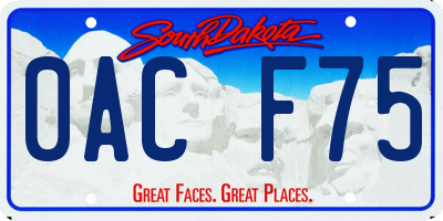 SD license plate 0ACF75