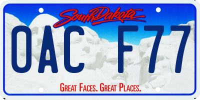 SD license plate 0ACF77