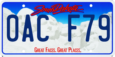 SD license plate 0ACF79