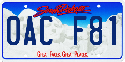 SD license plate 0ACF81