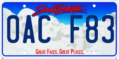SD license plate 0ACF83
