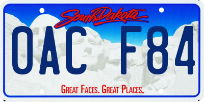 SD license plate 0ACF84