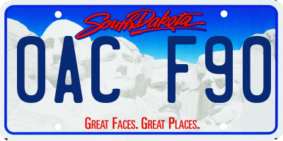 SD license plate 0ACF90