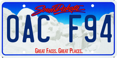 SD license plate 0ACF94