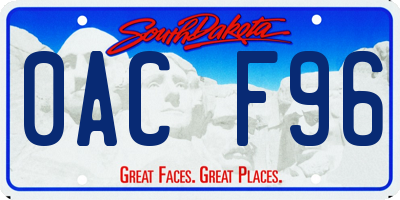 SD license plate 0ACF96