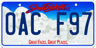 SD license plate 0ACF97