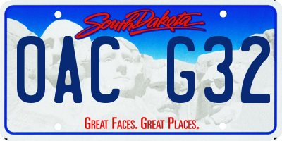 SD license plate 0ACG32