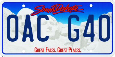 SD license plate 0ACG40