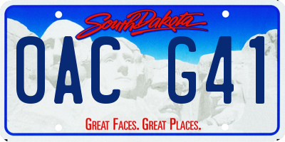 SD license plate 0ACG41