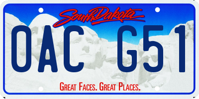 SD license plate 0ACG51