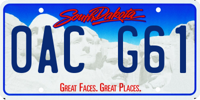 SD license plate 0ACG61