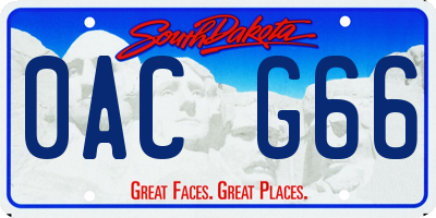 SD license plate 0ACG66