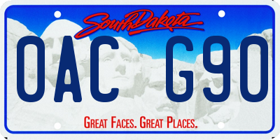 SD license plate 0ACG90