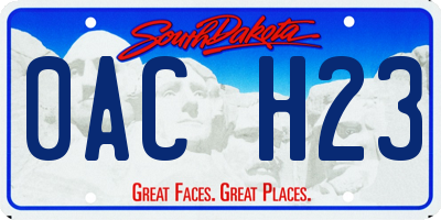 SD license plate 0ACH23