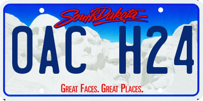 SD license plate 0ACH24