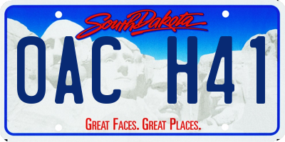 SD license plate 0ACH41