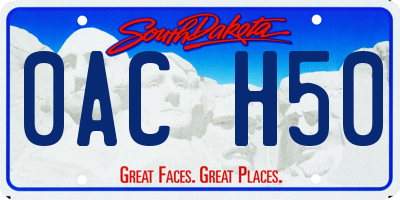 SD license plate 0ACH50