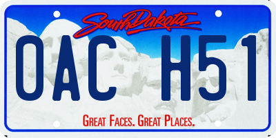 SD license plate 0ACH51