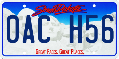 SD license plate 0ACH56