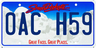 SD license plate 0ACH59