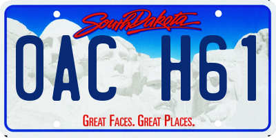 SD license plate 0ACH61