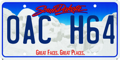 SD license plate 0ACH64