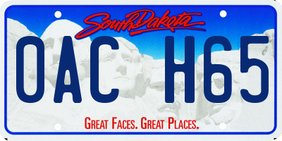 SD license plate 0ACH65