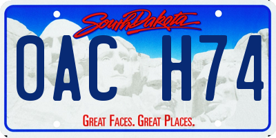 SD license plate 0ACH74