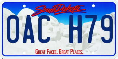 SD license plate 0ACH79