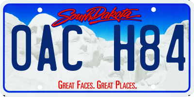 SD license plate 0ACH84