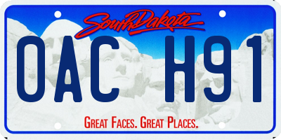 SD license plate 0ACH91