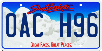 SD license plate 0ACH96