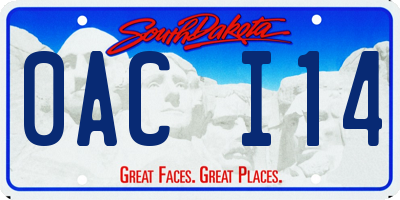 SD license plate 0ACI14