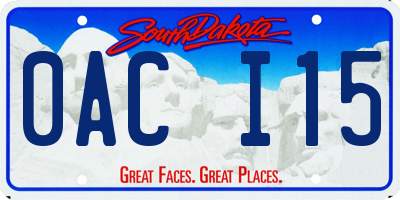 SD license plate 0ACI15