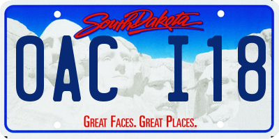 SD license plate 0ACI18