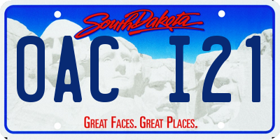 SD license plate 0ACI21