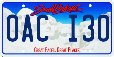 SD license plate 0ACI30