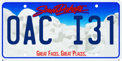 SD license plate 0ACI31