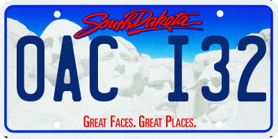 SD license plate 0ACI32