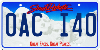 SD license plate 0ACI40