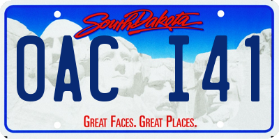 SD license plate 0ACI41