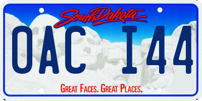 SD license plate 0ACI44