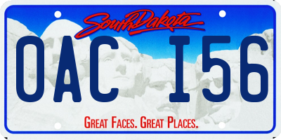 SD license plate 0ACI56