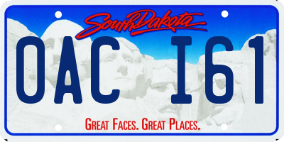 SD license plate 0ACI61