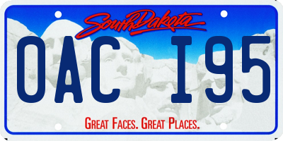 SD license plate 0ACI95