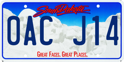 SD license plate 0ACJ14