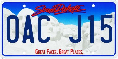 SD license plate 0ACJ15