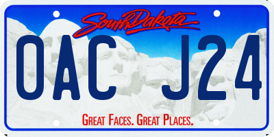 SD license plate 0ACJ24