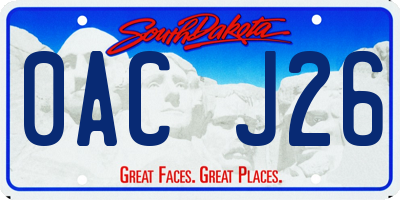 SD license plate 0ACJ26