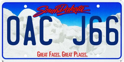 SD license plate 0ACJ66